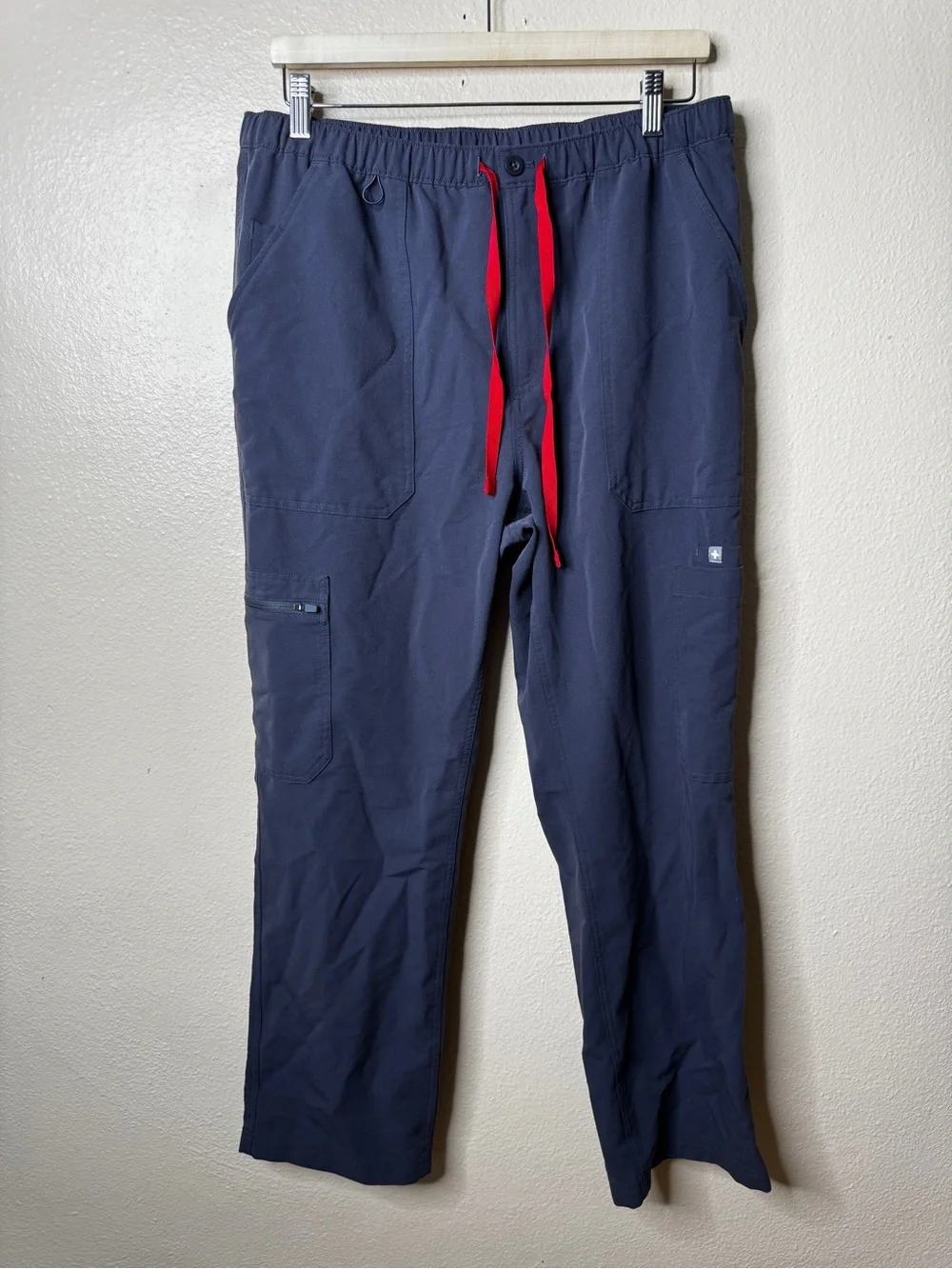 FIGS Mens L Cairo Cargo Scrub Pants Navy Blue Drawstring Technical Collection